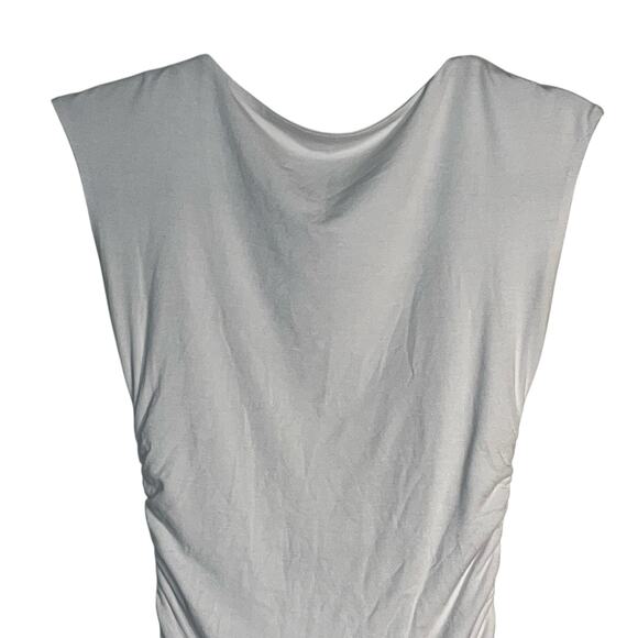 White Fox Double-Ruched Open‑Back High‑Neck Mini Dress – XS - Picture 2 of 7